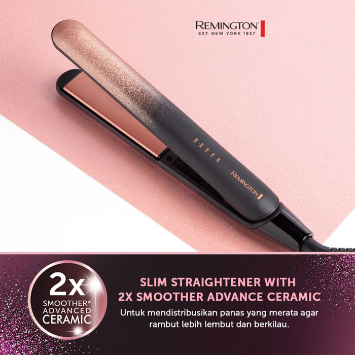 Remington Catokan Pelurus Rambut Straightener Rose Shimmer - S5305-ID | S5305ID